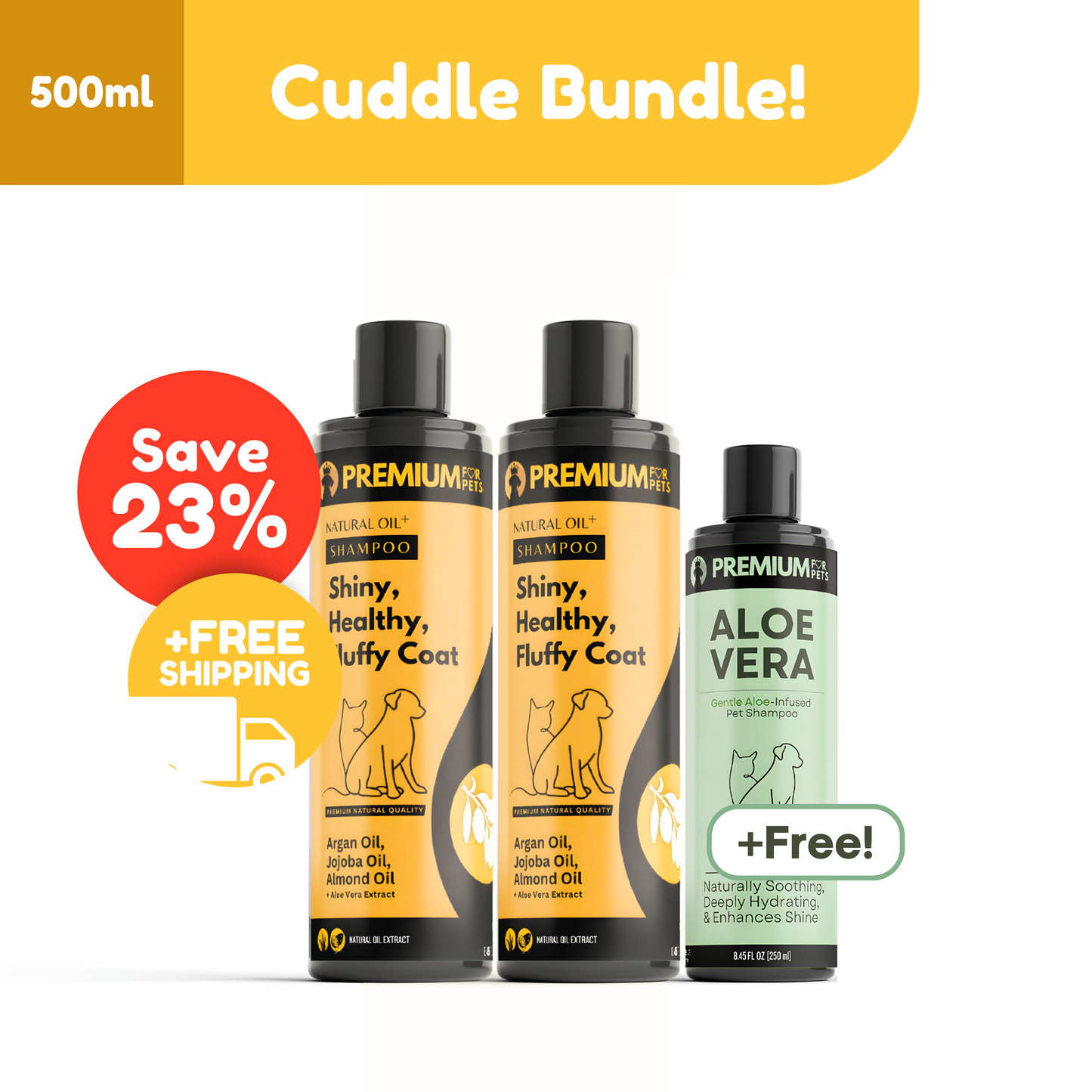 CUDDLE BUNDLE 2 Shiny, Healthy, Fluffy Coat + Free Aloe Vera Shampoo