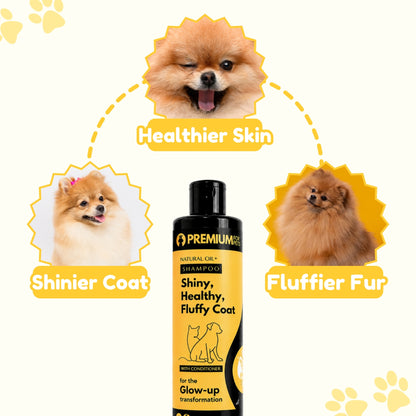 Shiny, Healthy, Fluffy Coat, 2-in-1 Organic Pet Shampoo & Conditioner