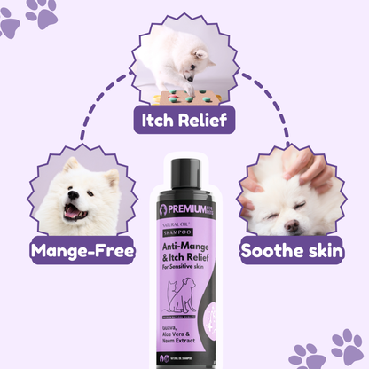 Anti-Mange & Itch Relief For Sensitive Skin TWIN PAWS, DUO PACK!