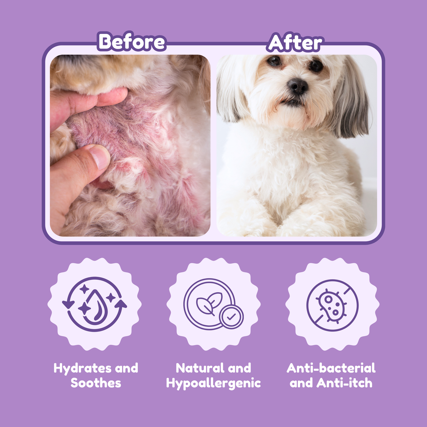 Anti-Mange & Itch Relief For Sensitive Skin + Advanced Tick & Flea Defender