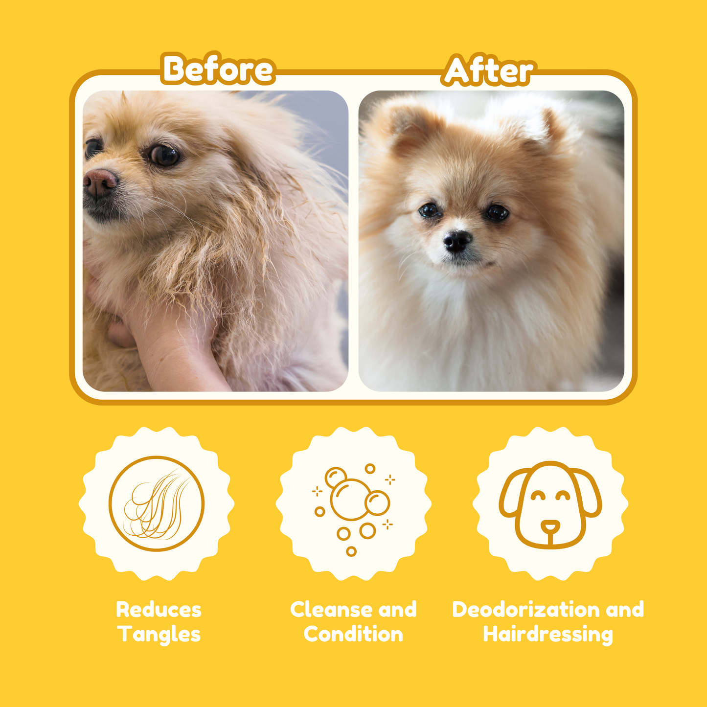 Shiny, Healthy, Fluffy Coat, 2-in-1 Organic Pet Shampoo & Conditioner